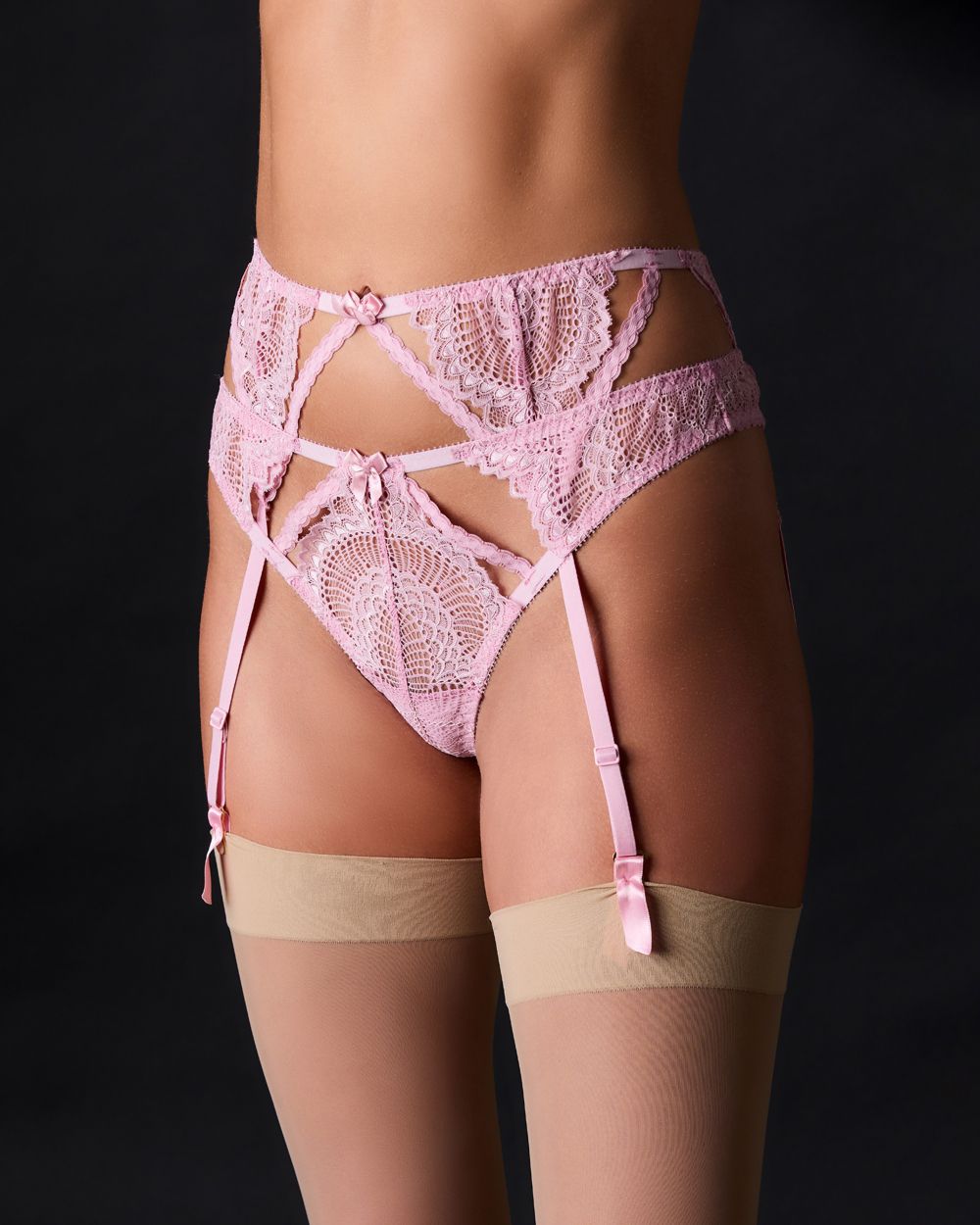 Natalia Suspender Belt - Parfait