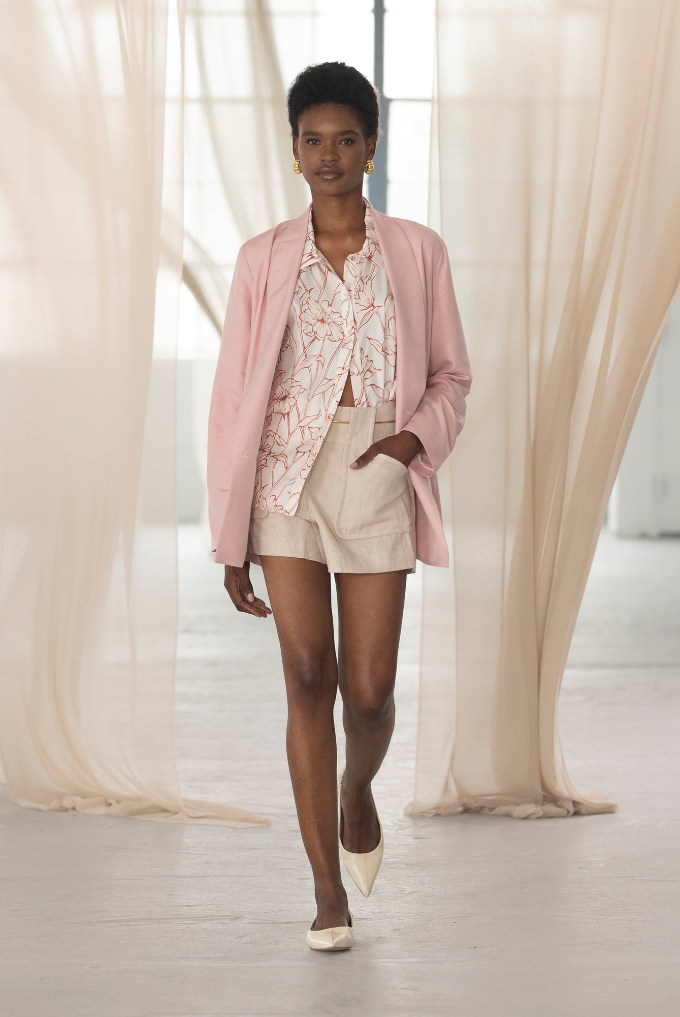 Freya Blazer - Blush