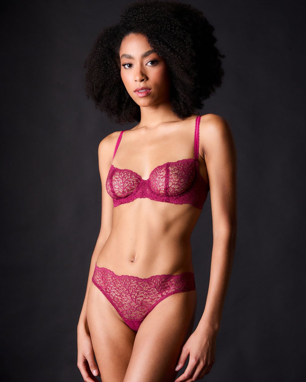 Allegra Balconette Bra - Syrah
