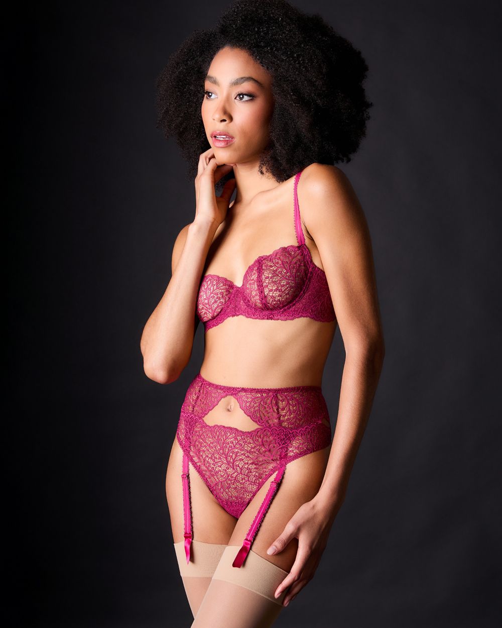 Allegra Balconette Bra - Syrah