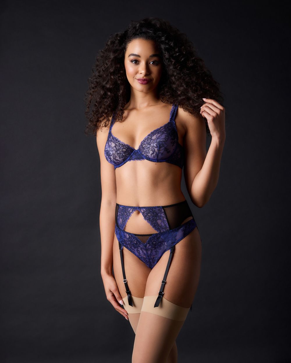 Chloe Suspender Belt - Royale