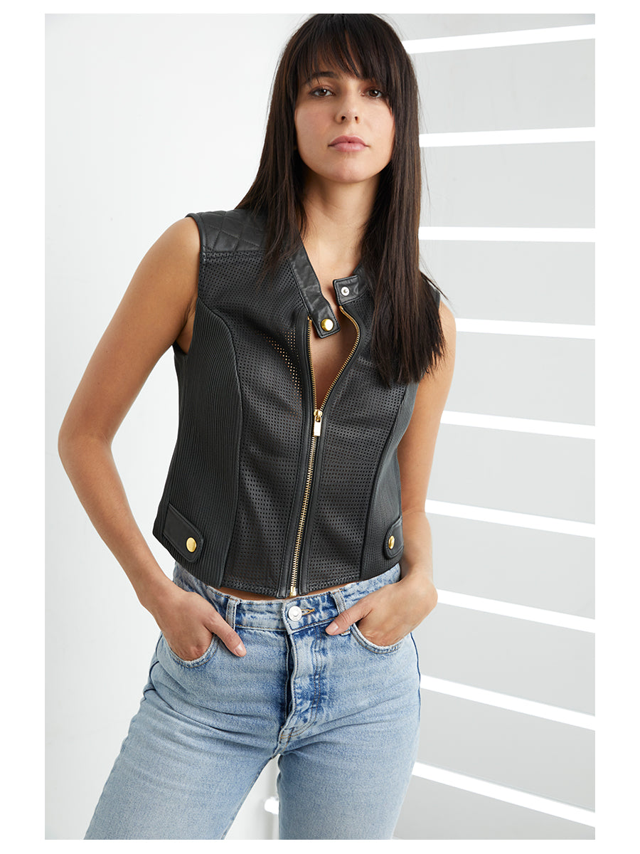 NICOLE LEATHER VEST