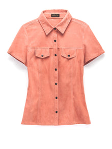 OFFICER SUEDE BUTTON UP