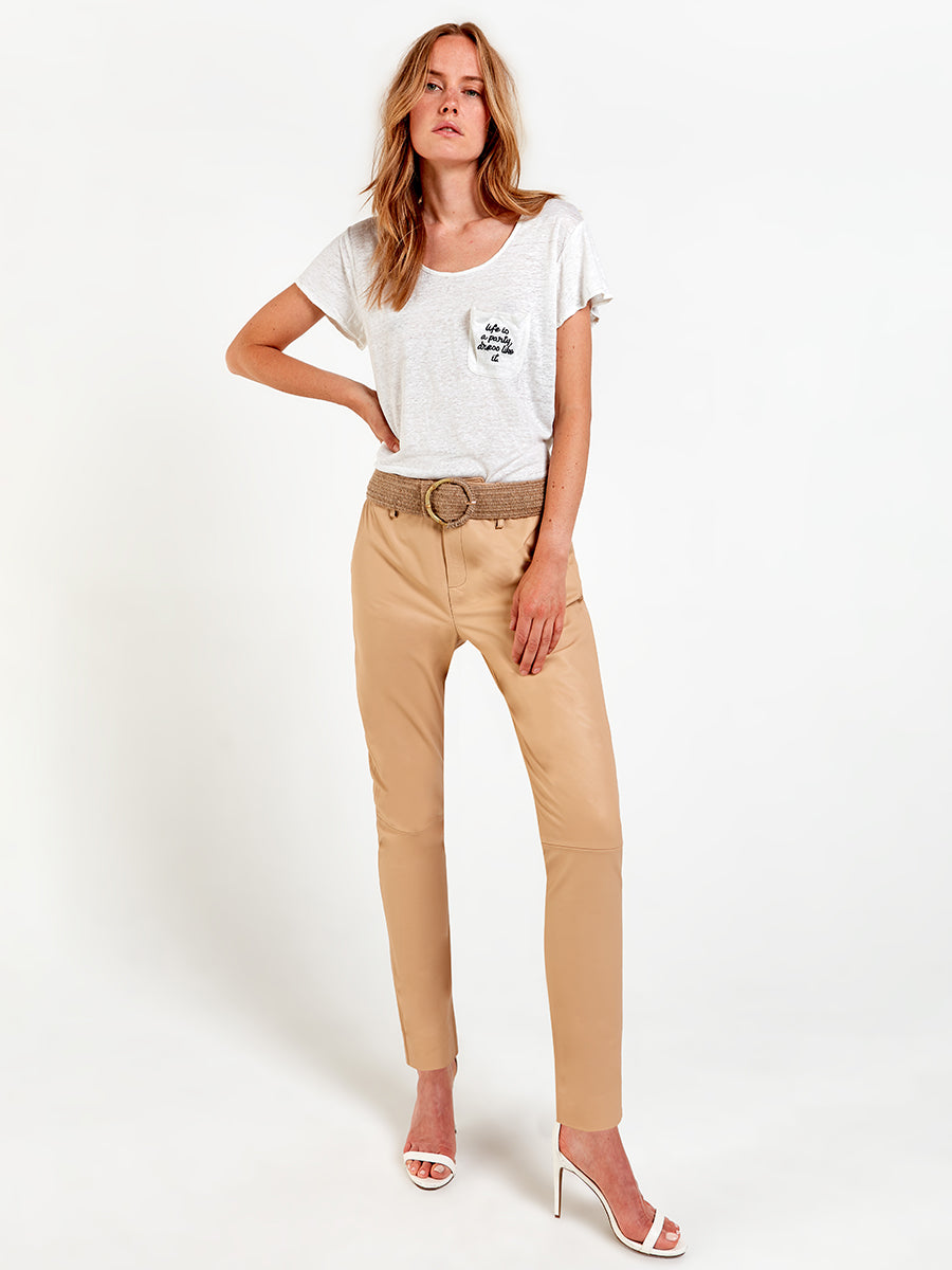 LIFE IS A PARTY LINEN TEE