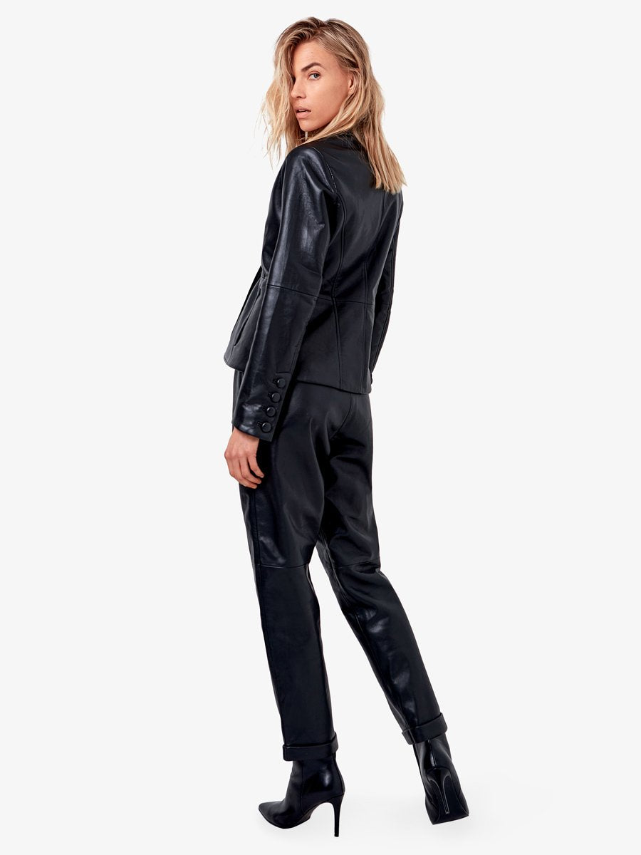 DENISE RECYCLED LEATHER TROUSER