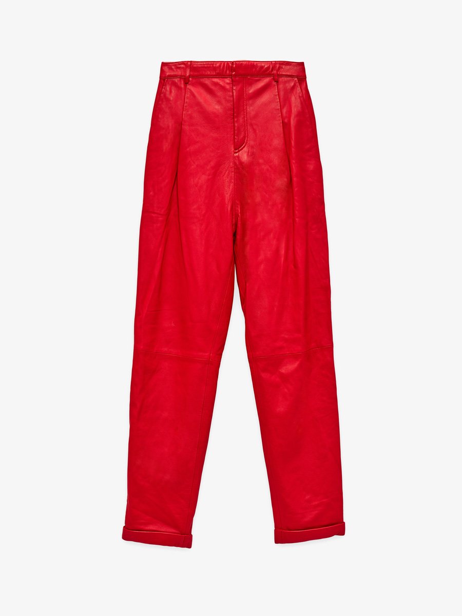 DENISE RECYCLED LEATHER TROUSER