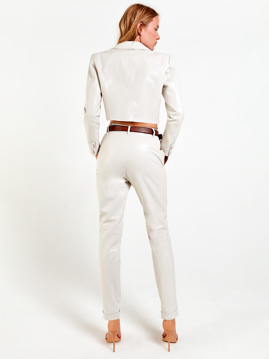 DENISE RECYCLED LEATHER TROUSER