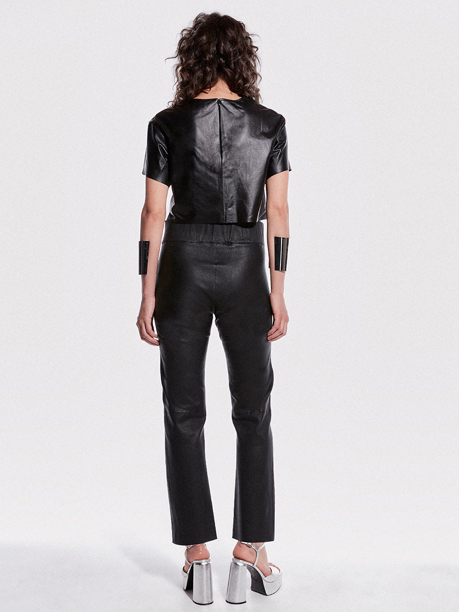 BECK UPCYCLED LEATHER TEE