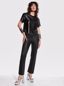 BECK UPCYCLED LEATHER TEE