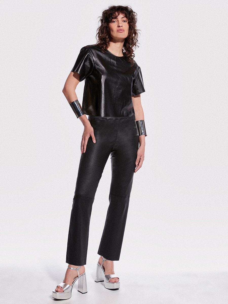 BECK UPCYCLED LEATHER TEE