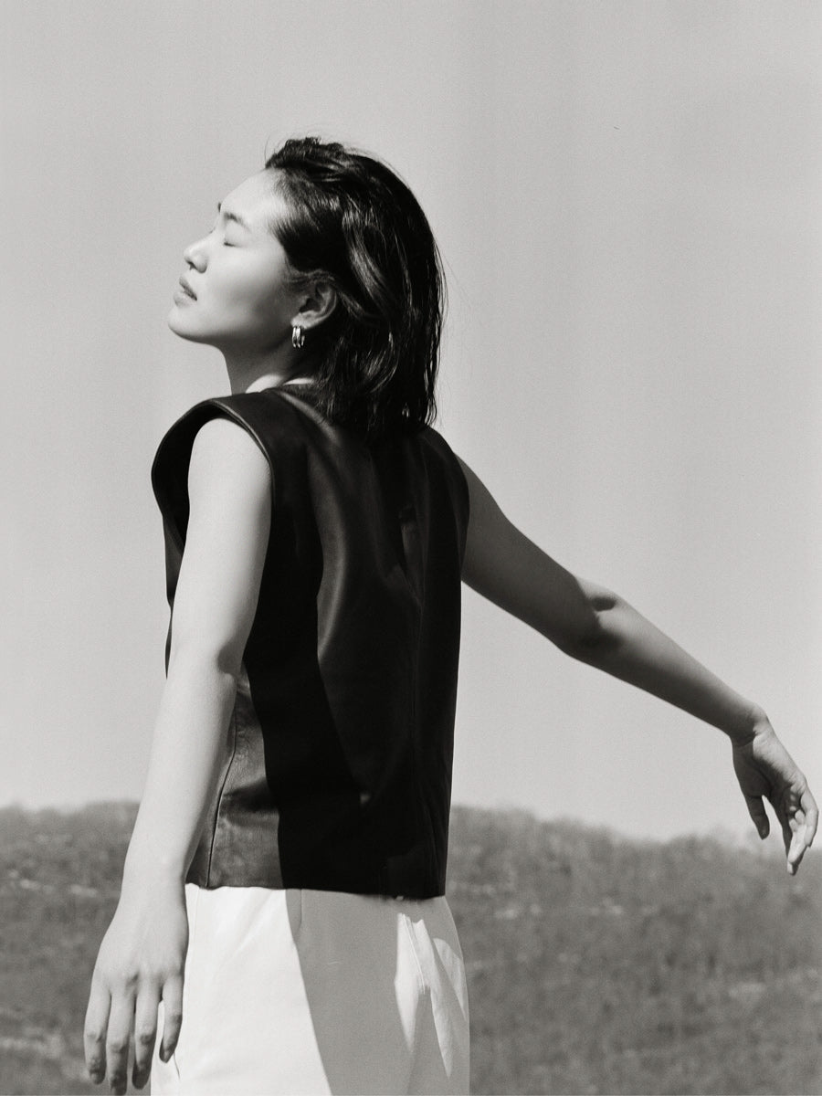 BLAZE RECYCLED LEATHER TEE