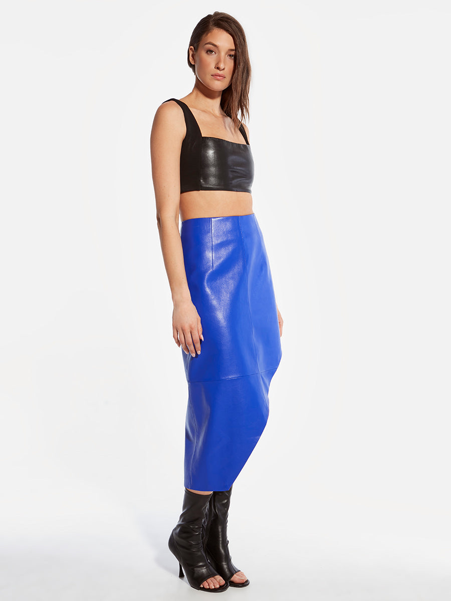 FALLON RECYCLED LEATHER SKIRT