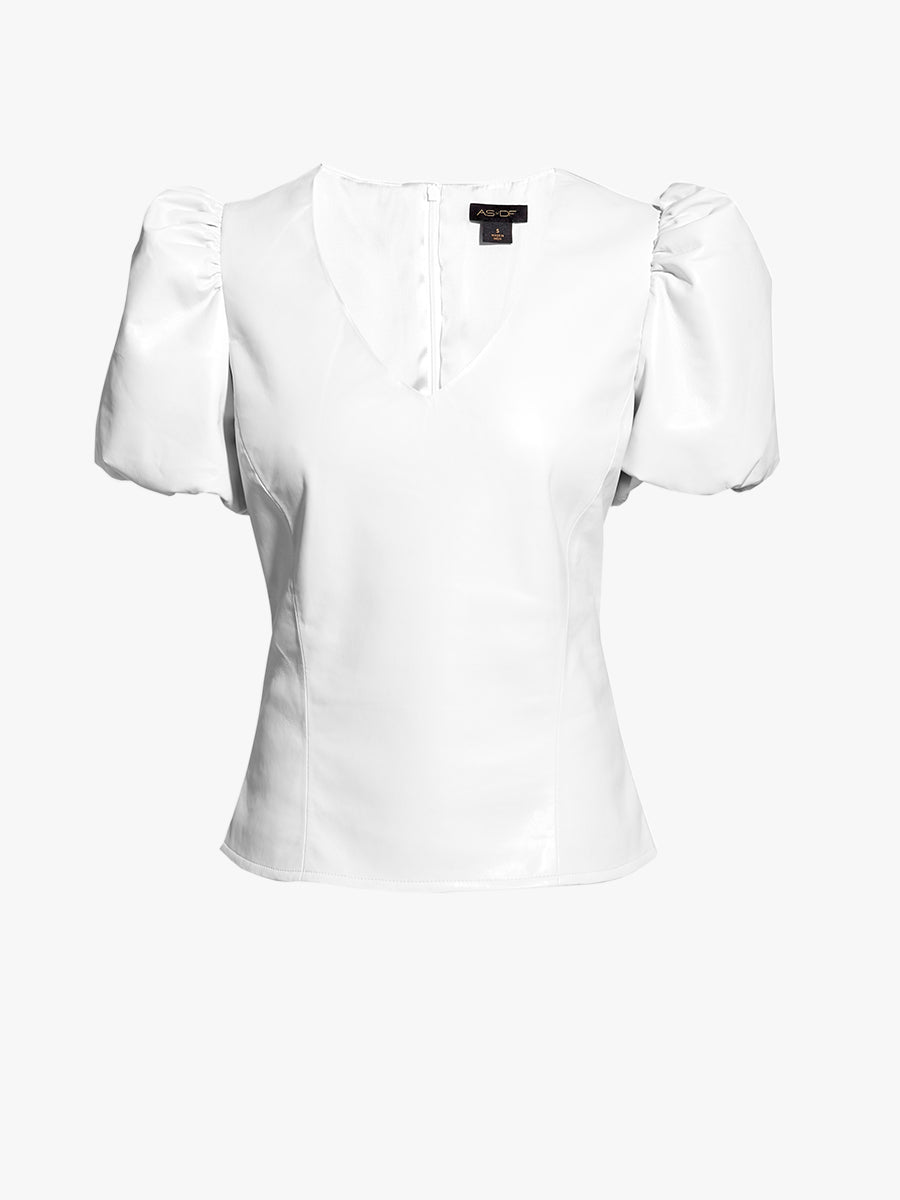 ANGELINA RECYCLED LEATHER TOP