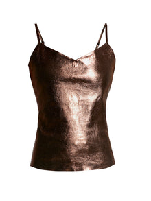 ELODIE STRETCH LEATHER TANK