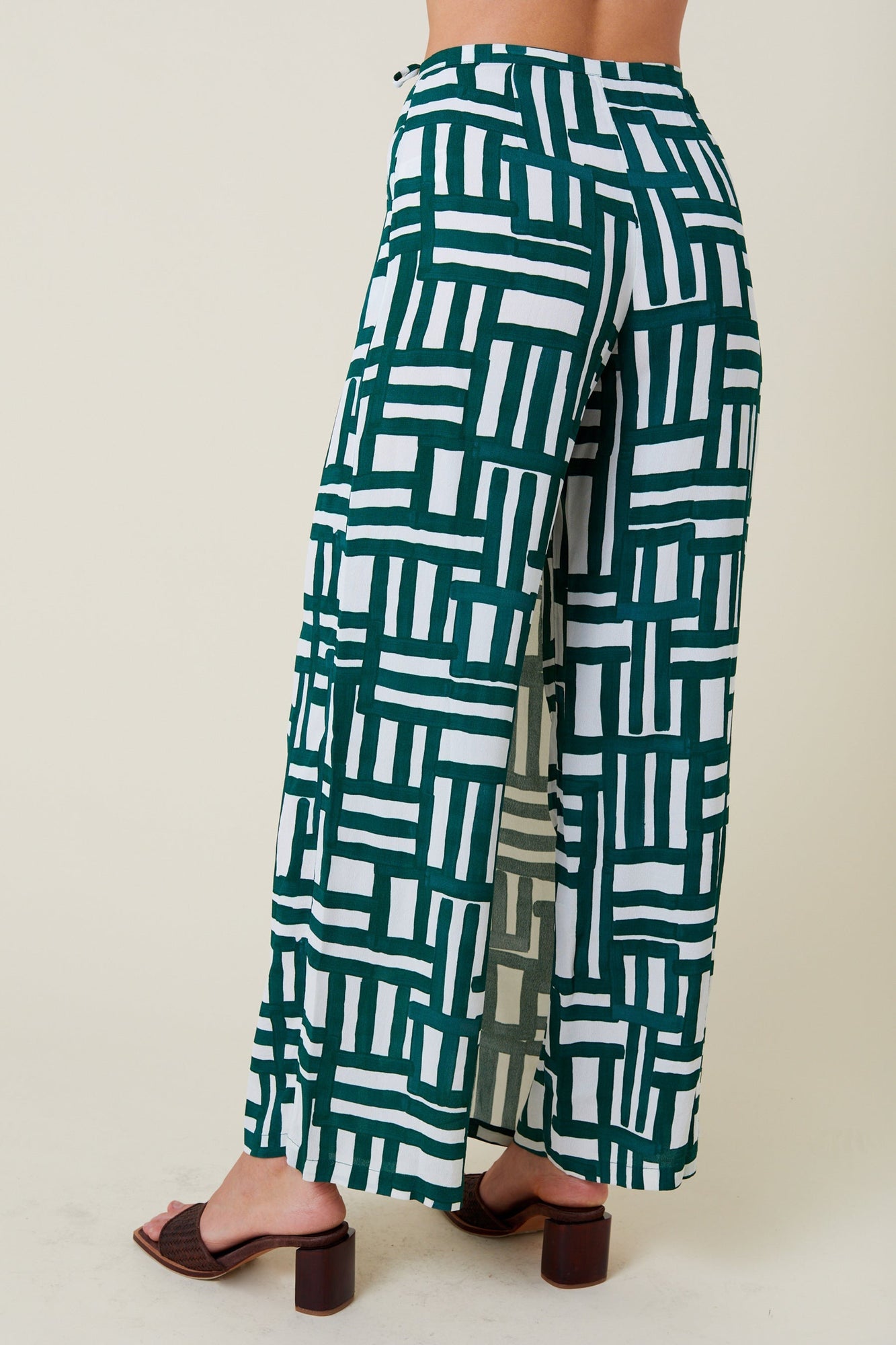 Daphne Wrap Pants - Printed Check S