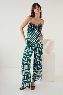 Daphne Wrap Pants - Printed Check S