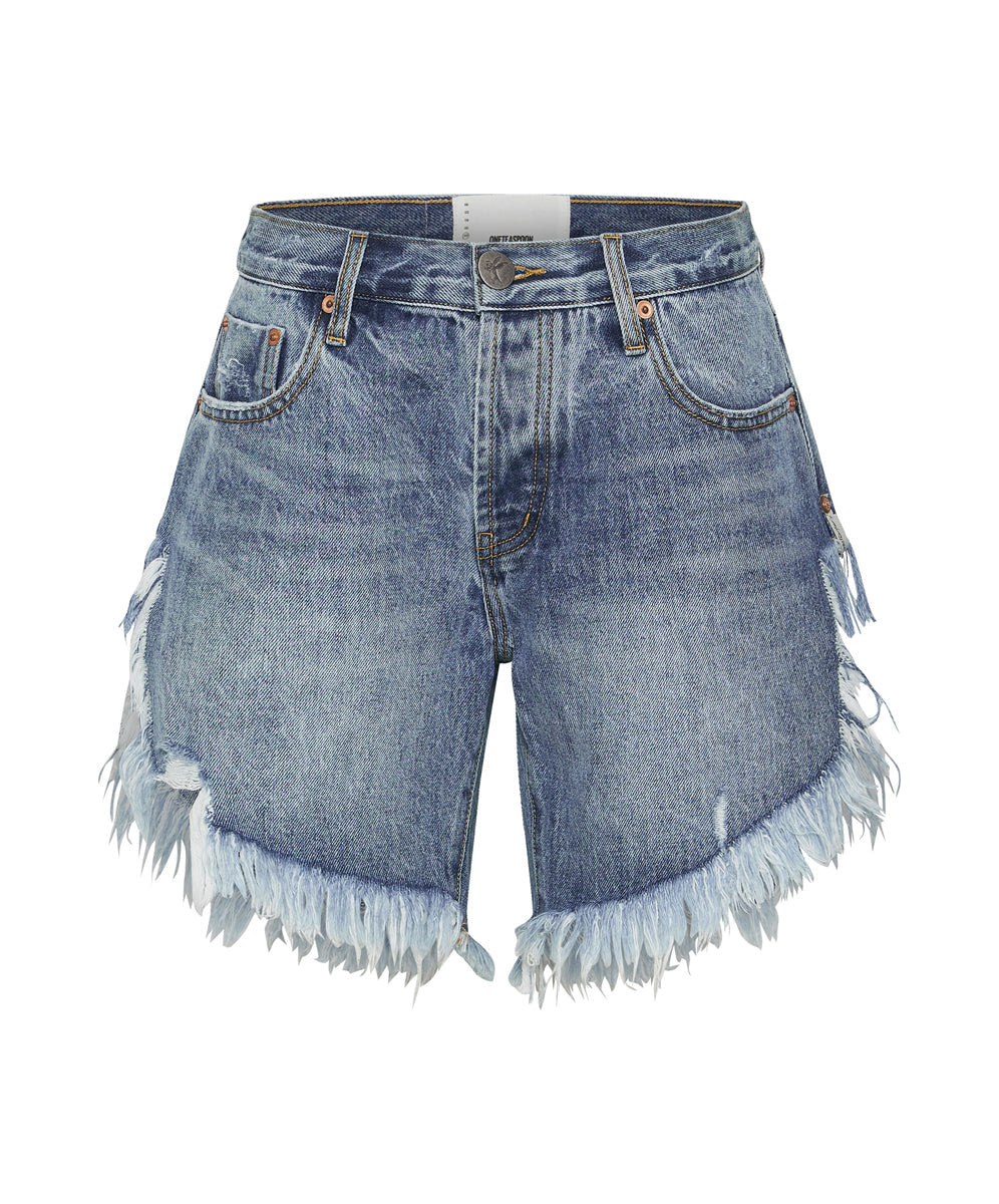 Hollywood Frankies Long Length Denim Shorts