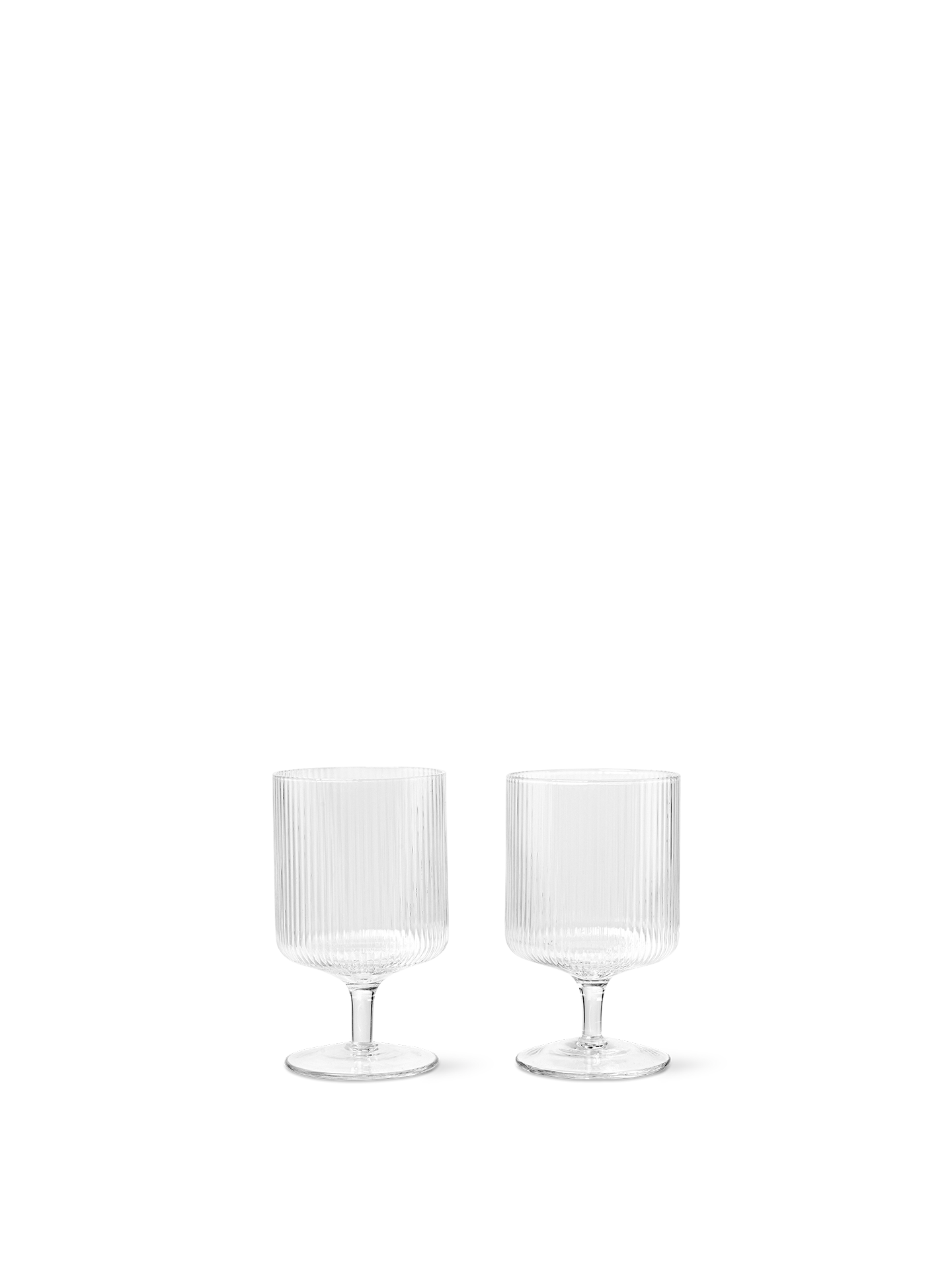 Ripple Wine Glasses | Set of 2 | Clear