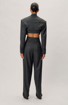 Darine Pant Pinstripe | Charcoal