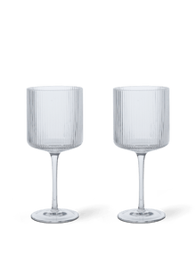 Ripple Red Wine Glasses | Set of 2 | Clear