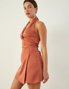 Clubhouse Wrap Top | Terracotta