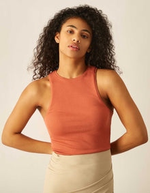 Dare To Layer Tank | Terracotta