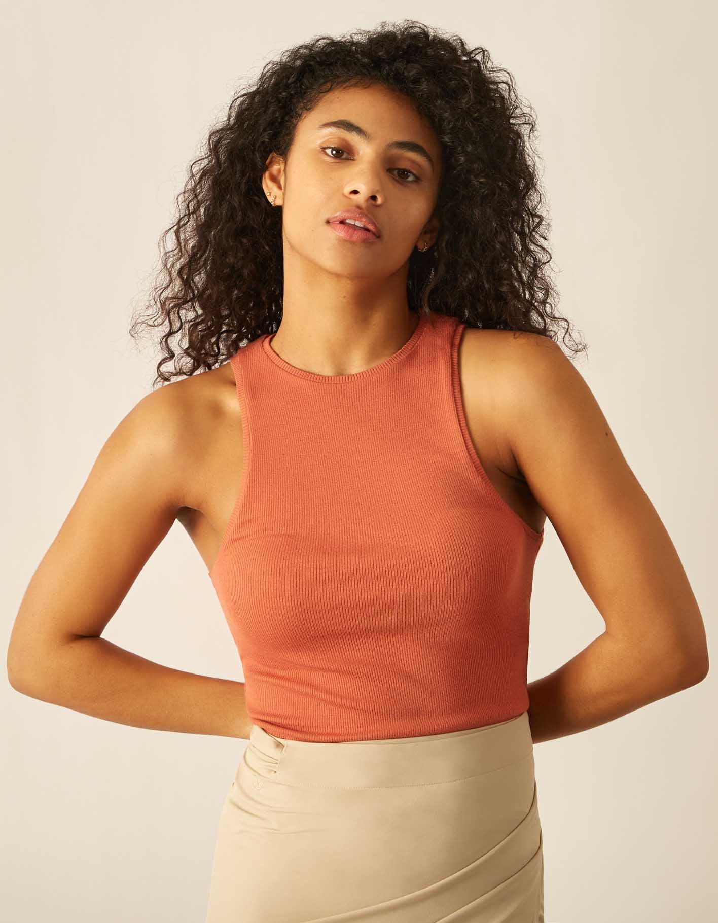 Dare To Layer Tank | Terracotta
