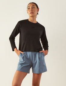All Day Long Sleeve T-Shirt | Black