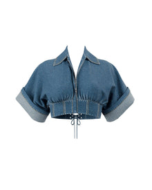 Alu Crop Top | Denim