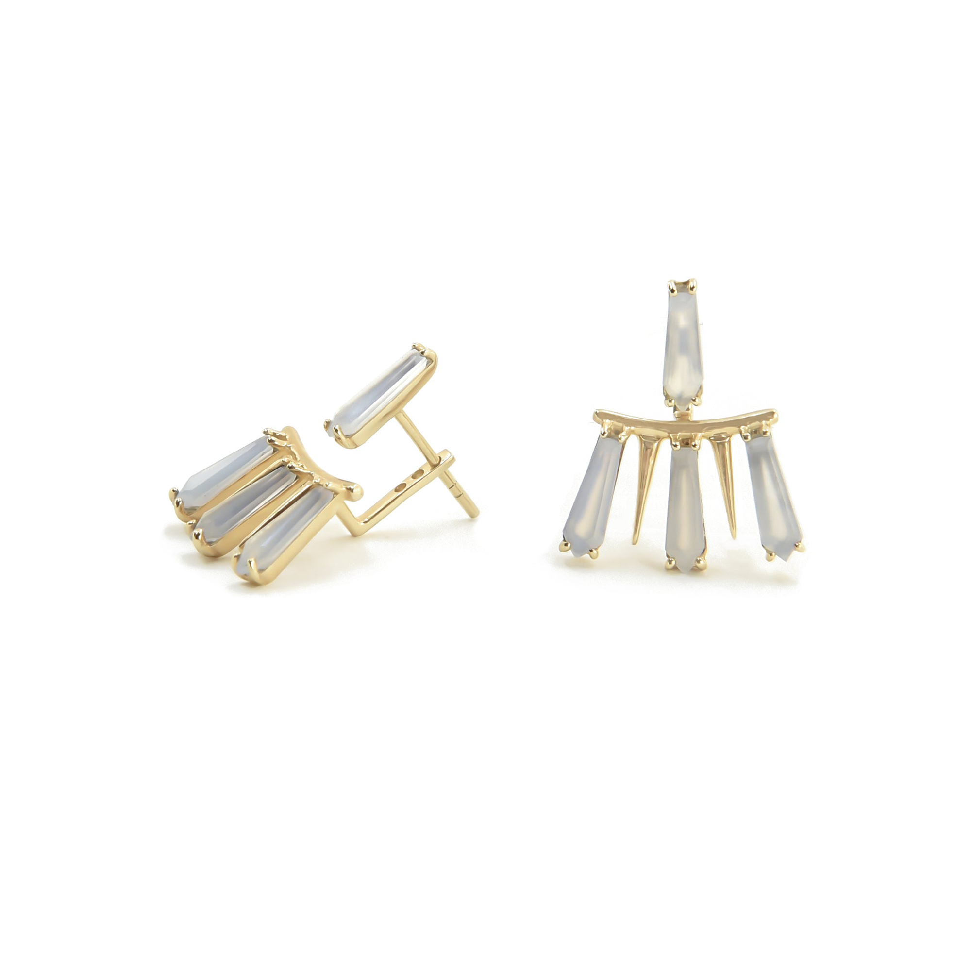 Athena Chalcedony Earrings | Yellow