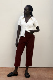 August Pant - Maroon Red