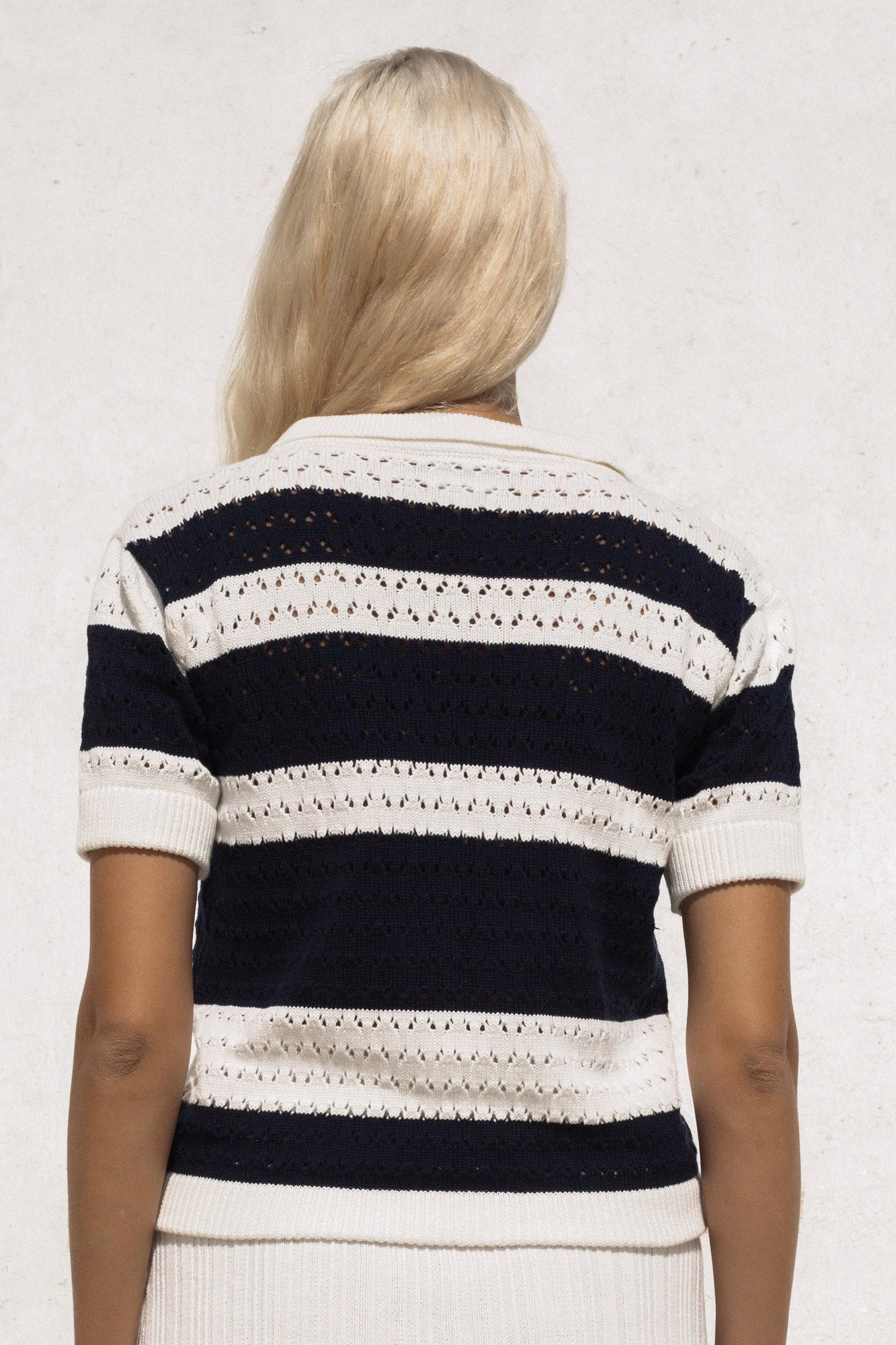 Tennis Time x Rue Stiic Polo Top - Navy White