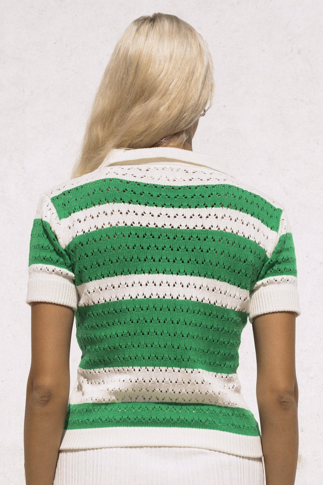 Tennis Time x Rue Stiic Polo Top - Pine Green White