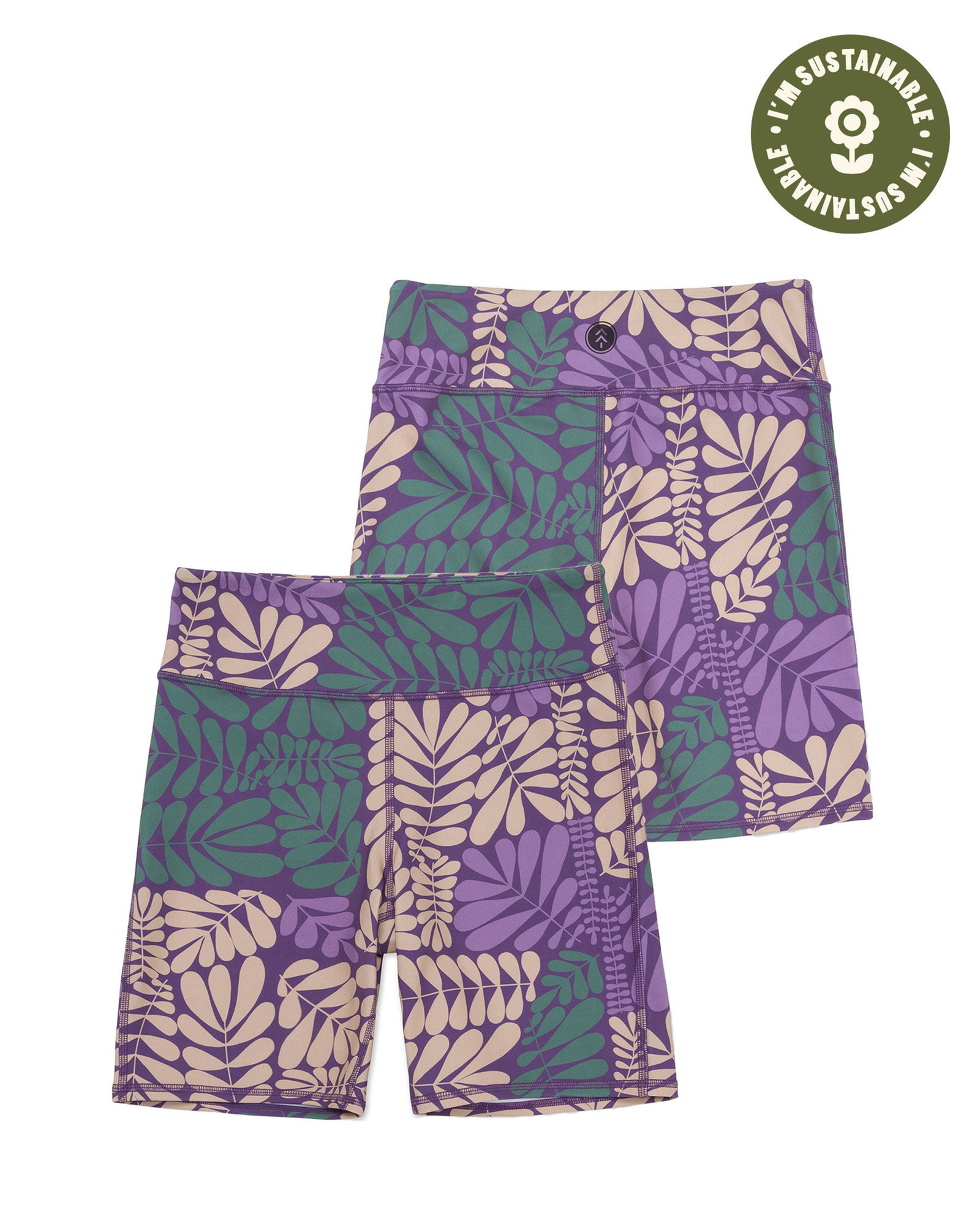 Big Sur Fern Recycled Hiker Short | Purple and Cream