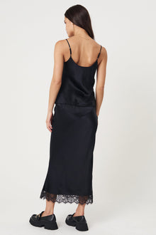 Lilia Slip Skirt - Black