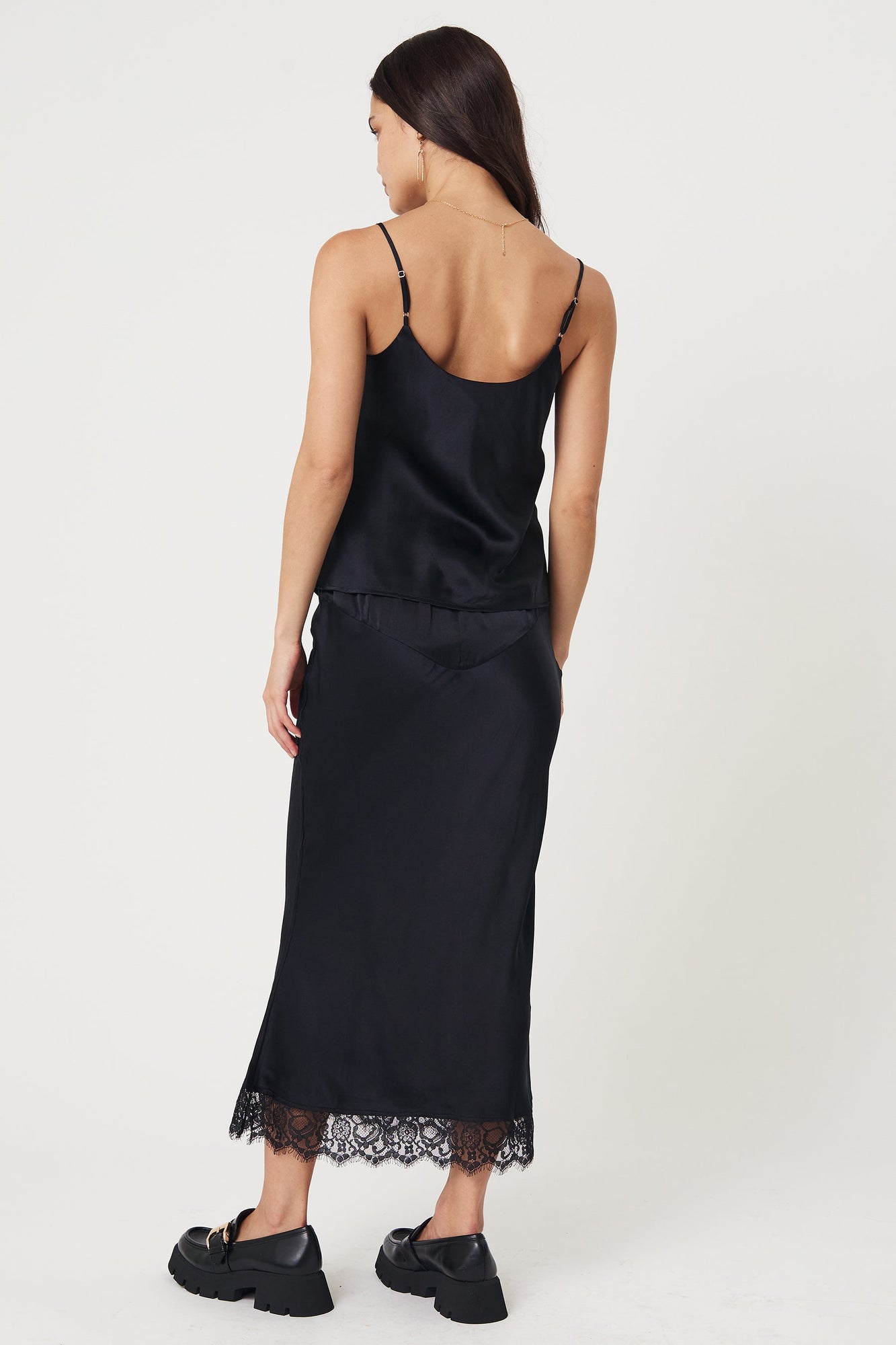Lilia Slip Skirt - Black