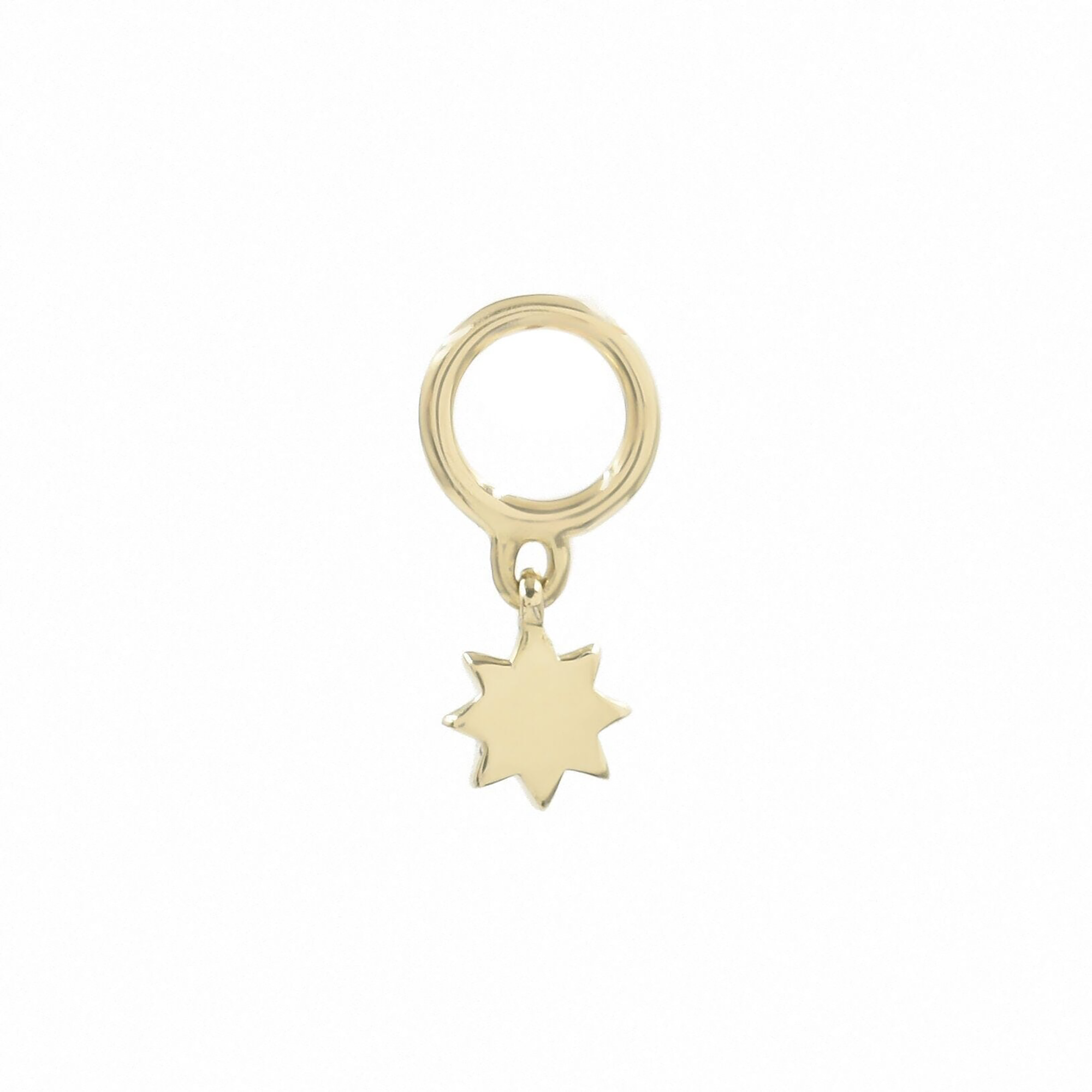 Burst Solid Gold Charm | Yellow