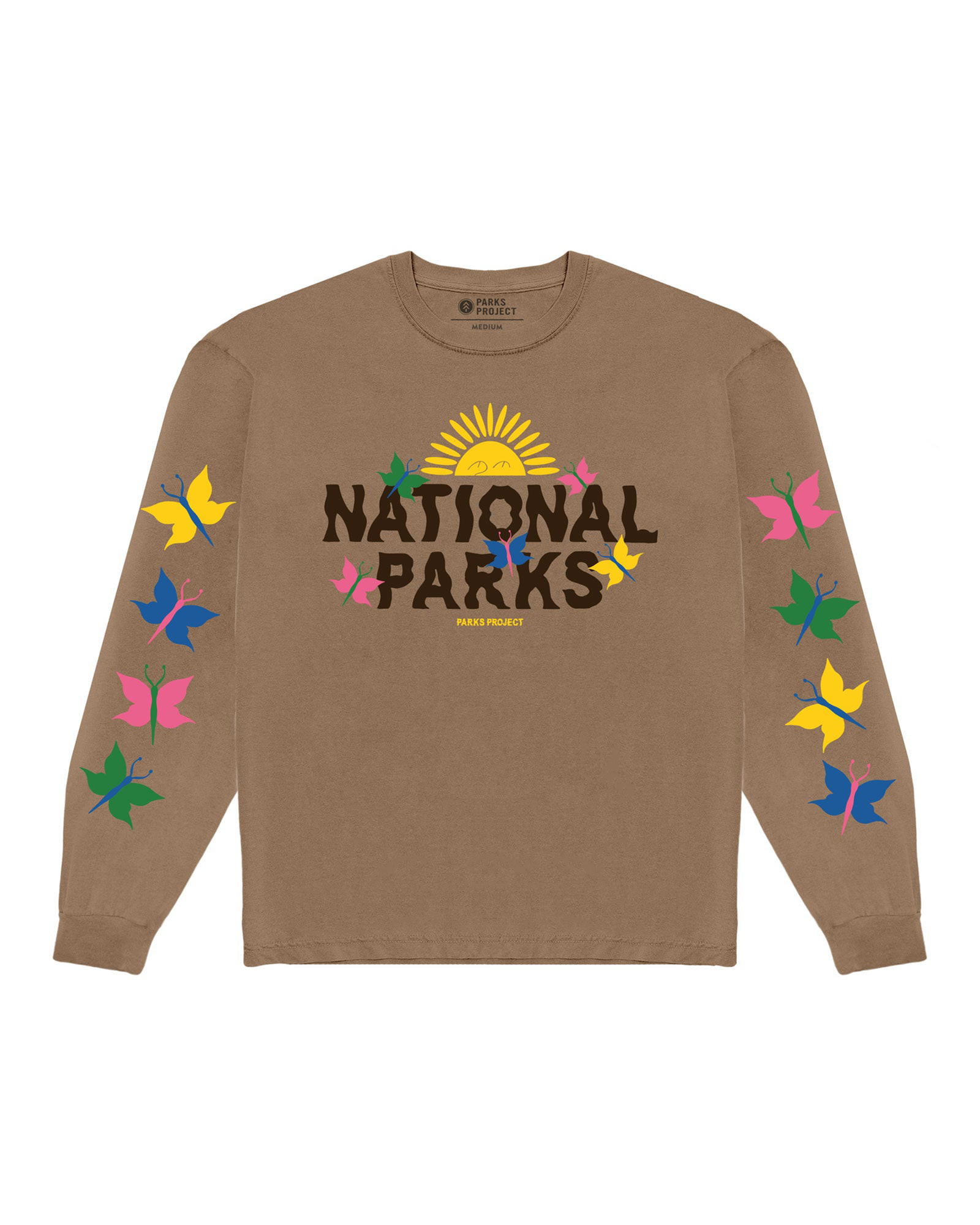Butterfly Sanctuary Long Sleeve Tee | Brown