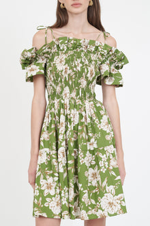 Carlotta Dress - Green Magnolia