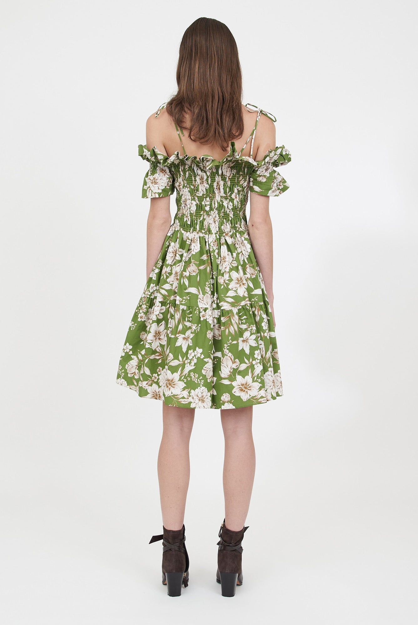 Carlotta Dress - Green Magnolia