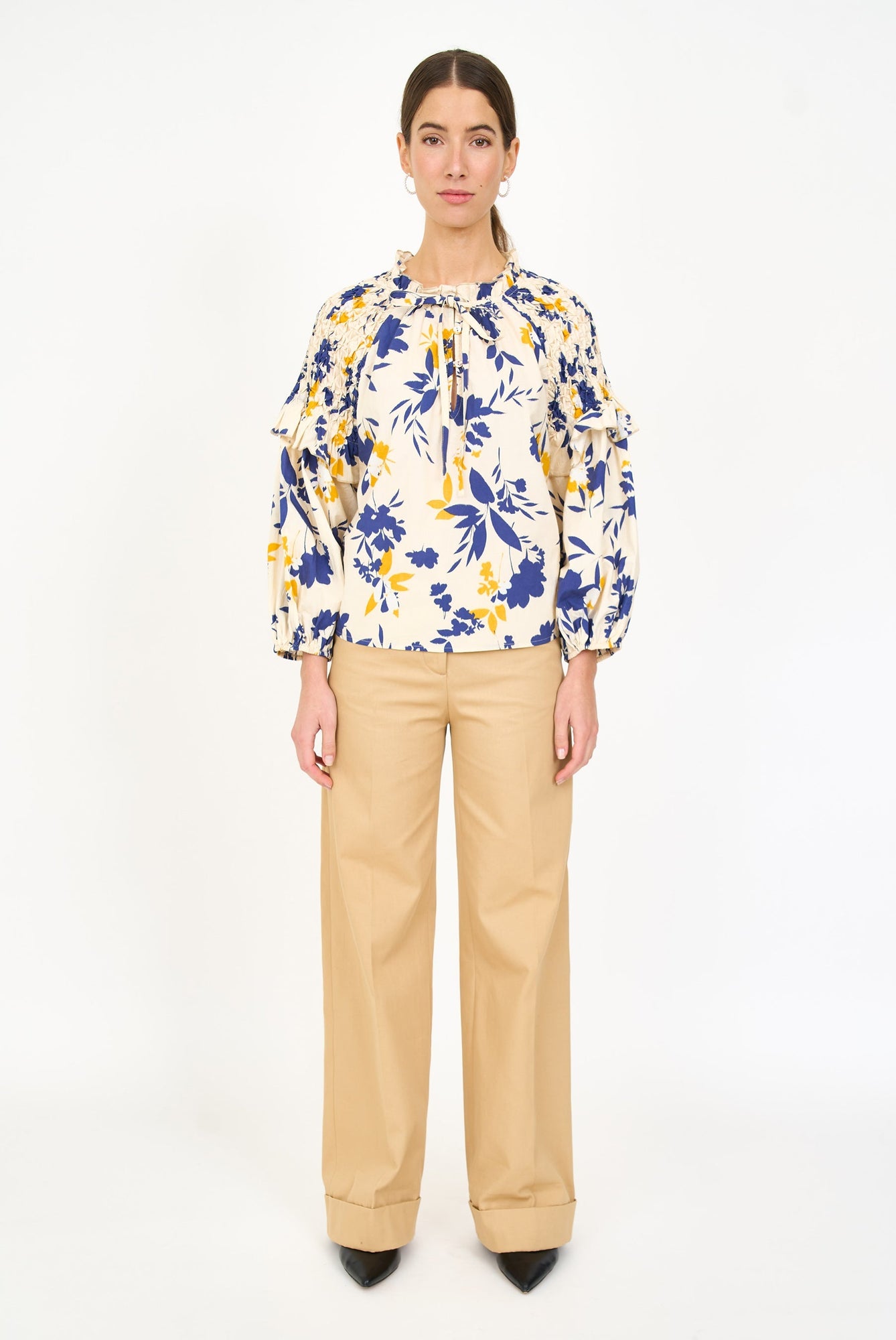 Noelle Blouse - Inkblot Ivory