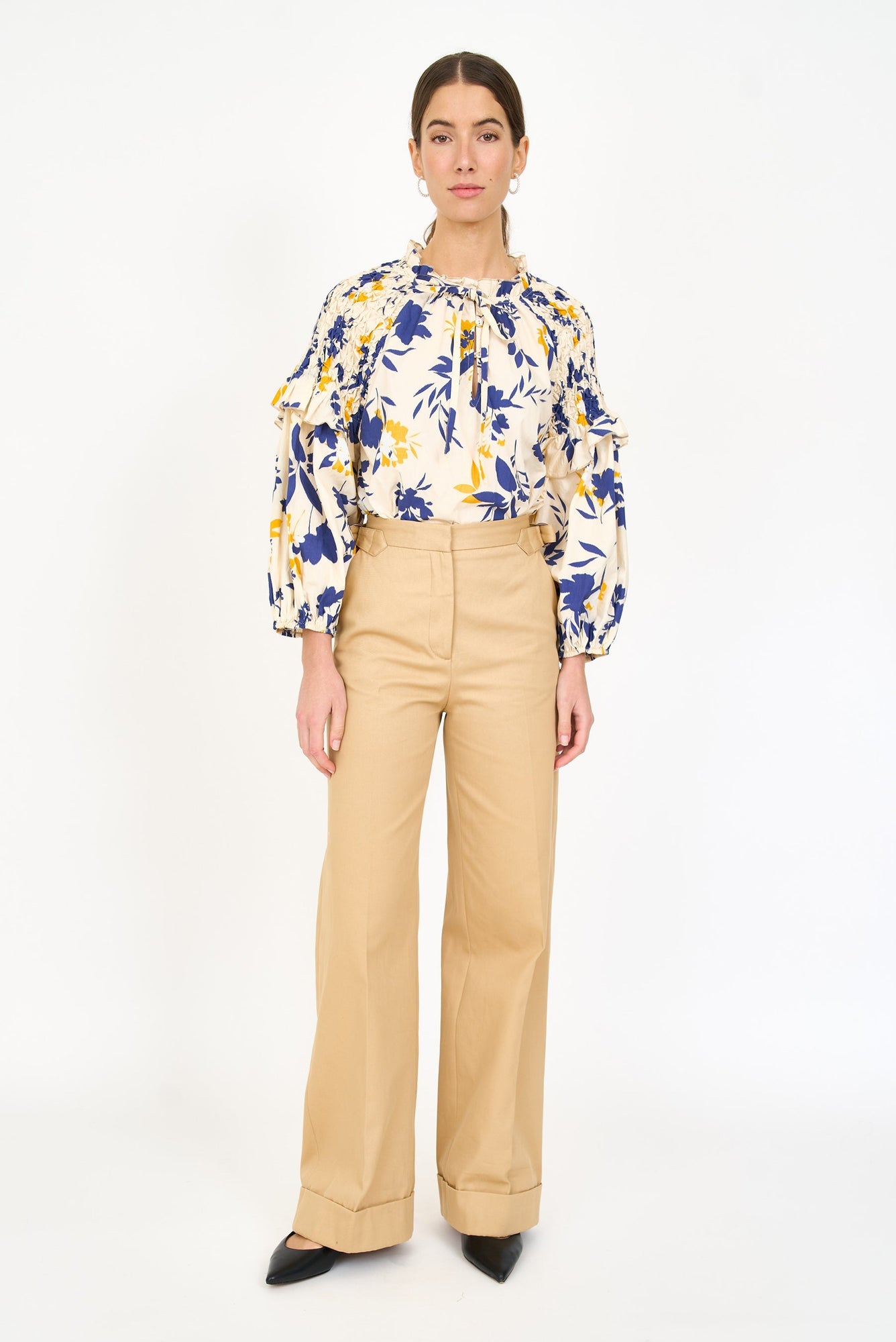 Noelle Blouse - Inkblot Ivory