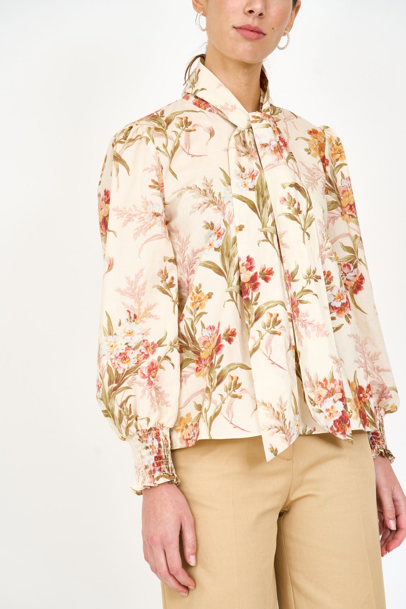 Georgie Blouse - Ivory Brocade