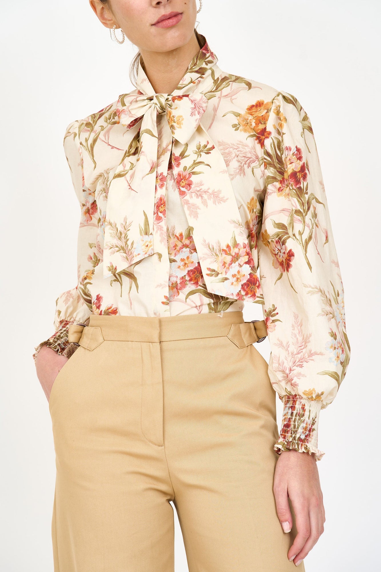 Georgie Blouse - Ivory Brocade
