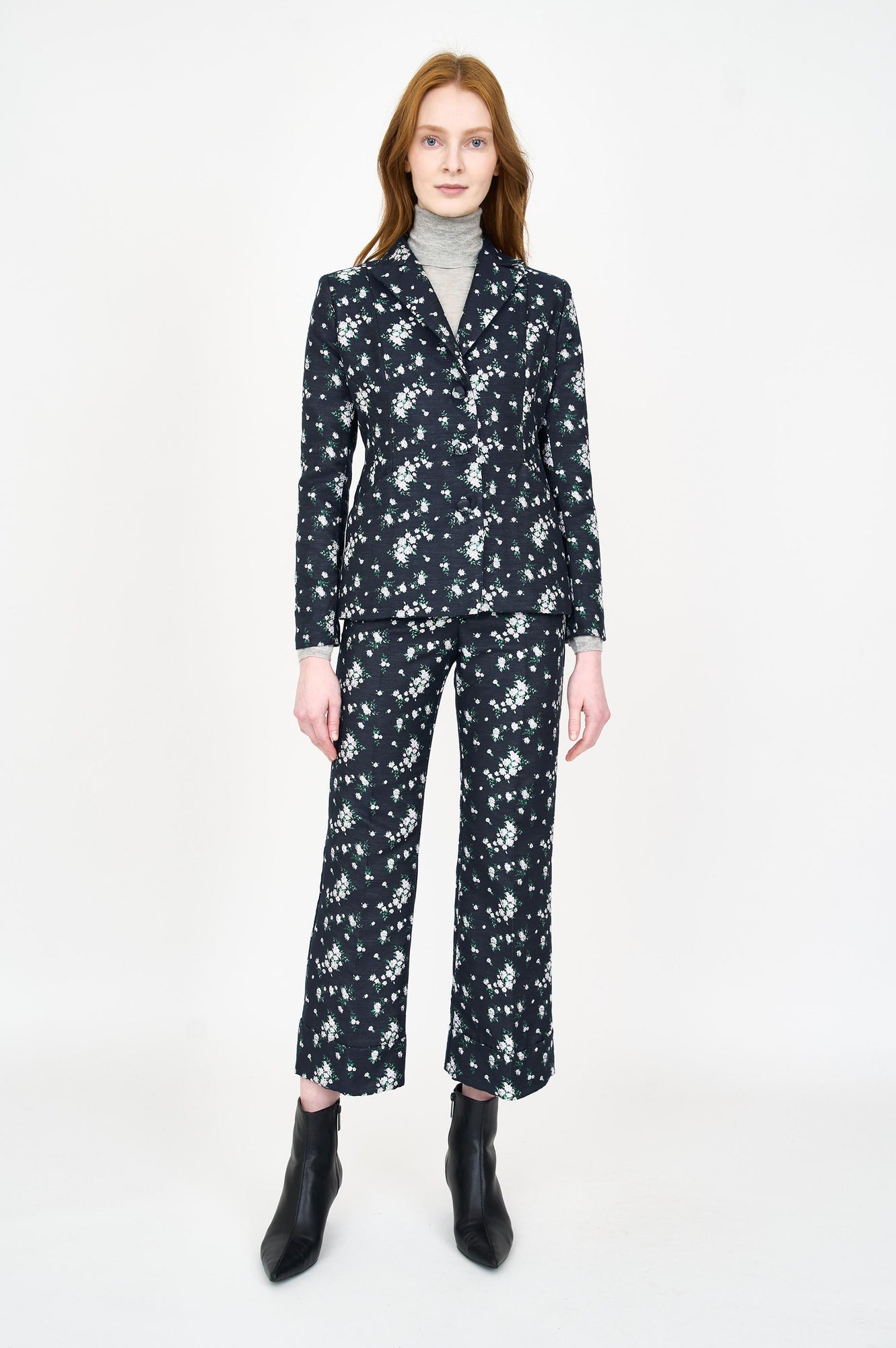 Mallory Pant - Floral Jacquard
