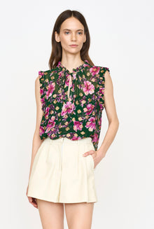 Nora Top - Pink Poinsettia