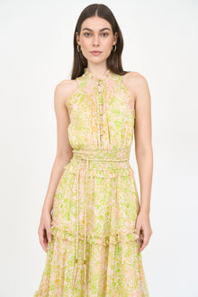 Amanda Dress - Lime Leopard