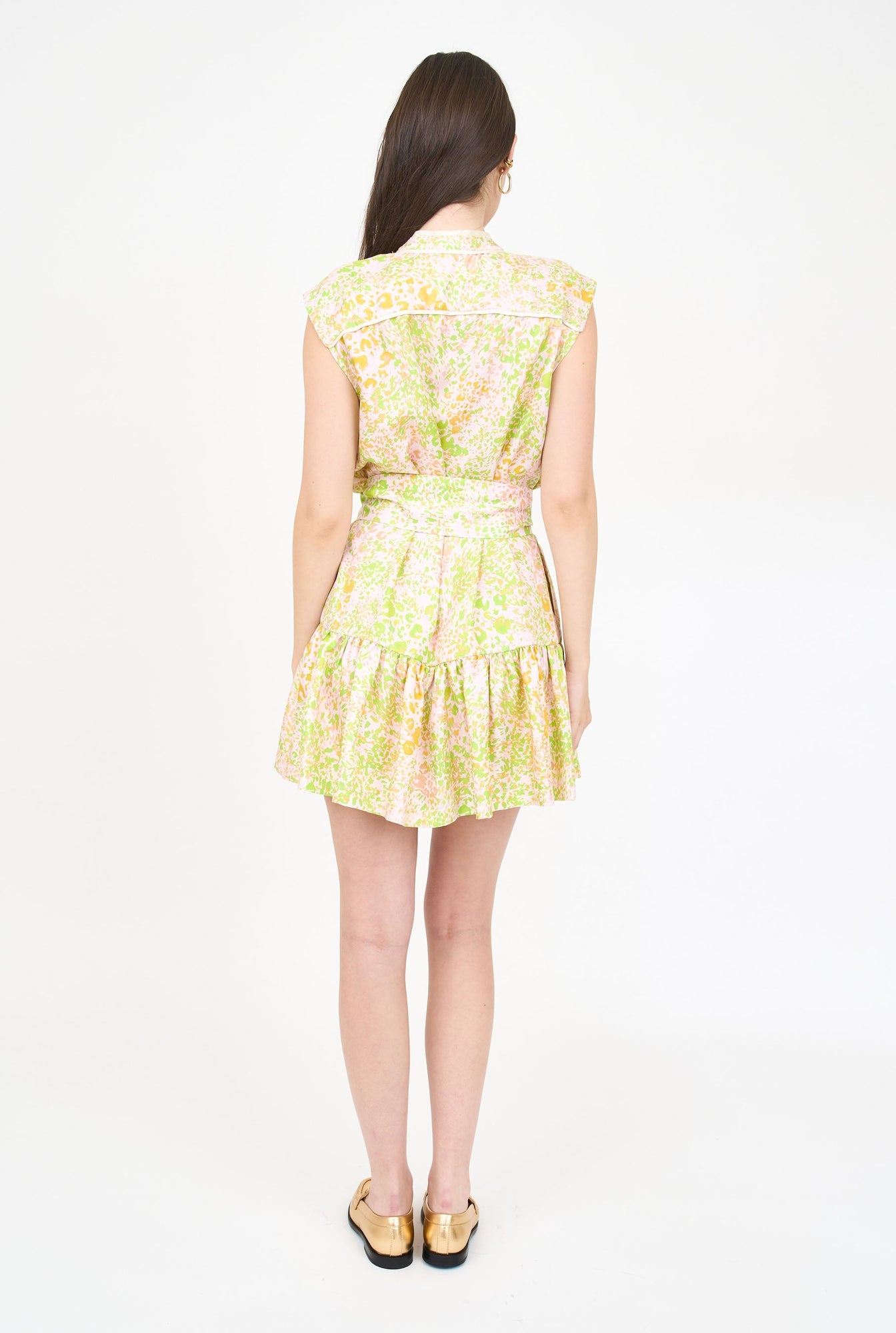 Lucie Dress - Lime Leopard
