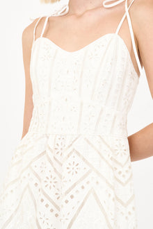 Samantha Dress - Blanc Embroidery