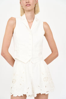 Lola Short - Ivory Embroidery